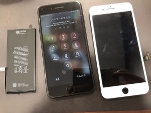 Iphone7plus画面と電池交換