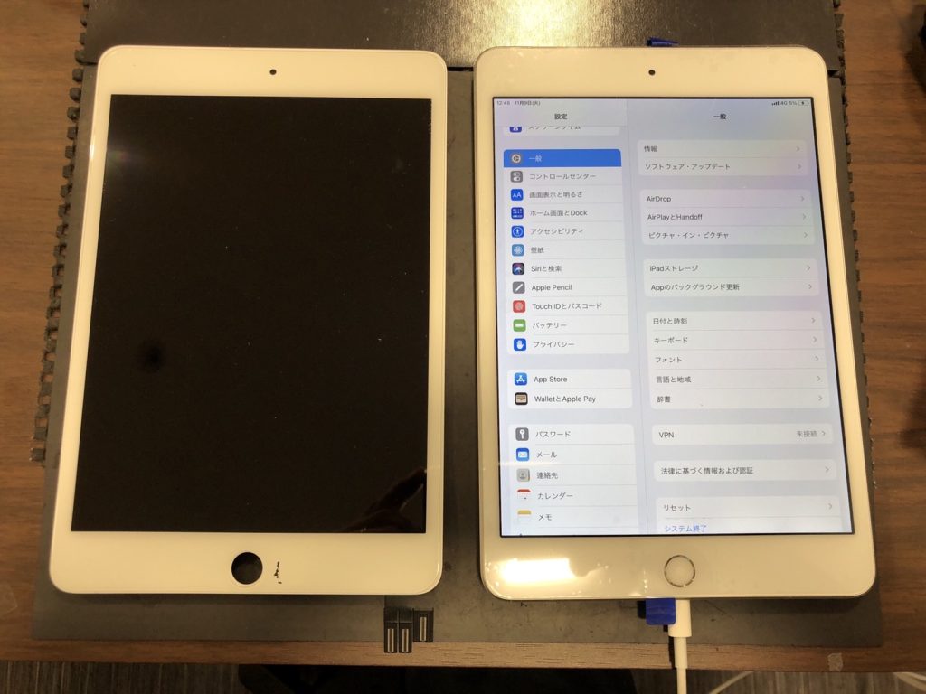 iPad mini５ フロントパネル 交換完了