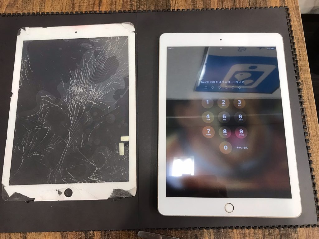 iPad画面の破損